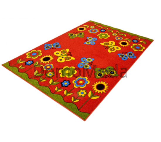 Детский ковер Weltom Weliro Rabatka Terakota Купить в интернет магазине ДомоМода Детский ковер Weltom Weliro Rabatka Terakota - высокое качество по лучшей цене в Украине